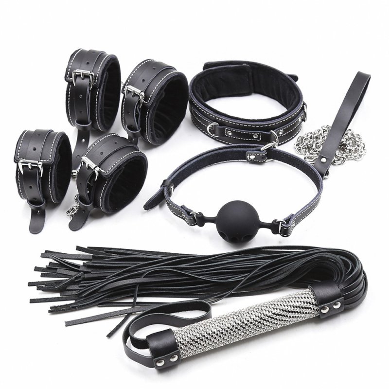 5pcs Real Leather Bondage Kit