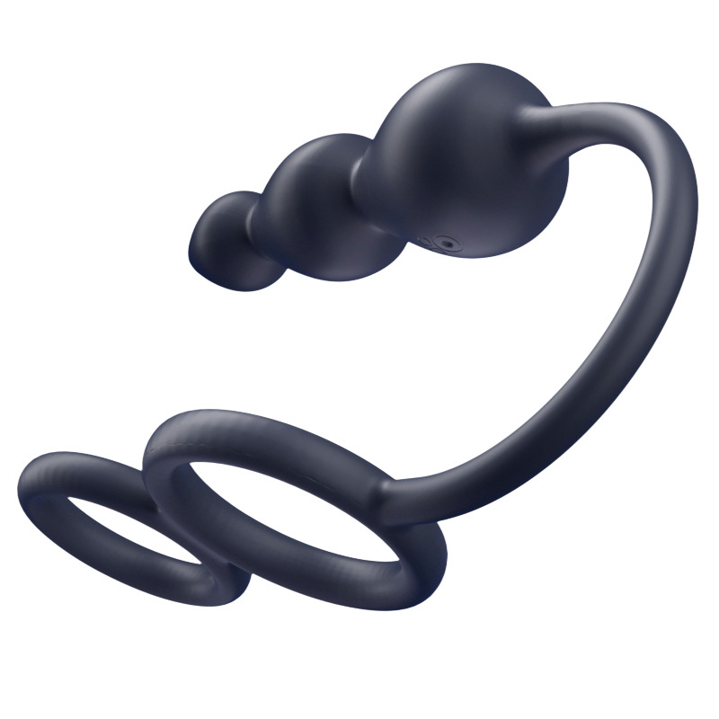 Double Cock Ring Anal Beads