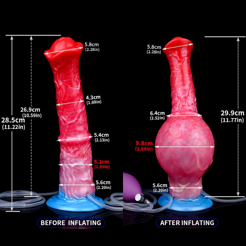 Squirting Inflatable Fantasy Dildo - Horse