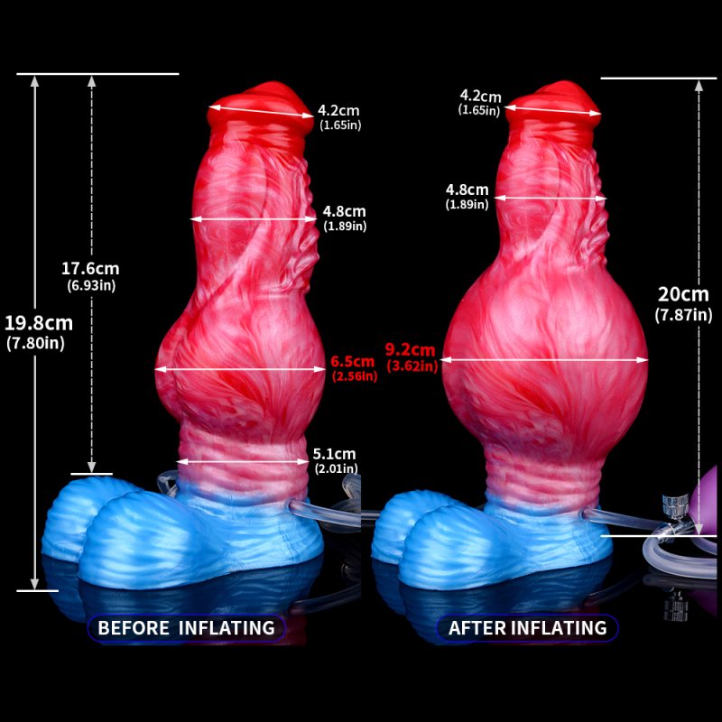 Squirting Inflatable Fantasy Dildo - Wild Wolf