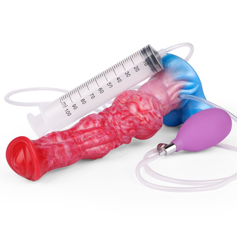 Squirting Inflatable Fantasy Dildo - Horse Dick