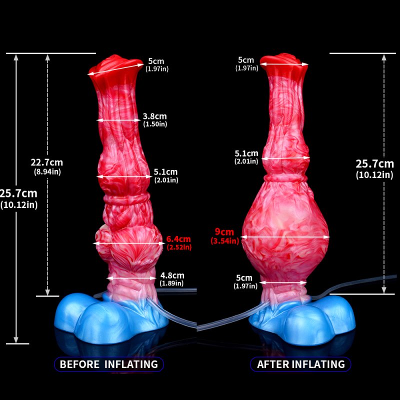 Squirting Inflatable Fantasy Dildo - Horse Dick