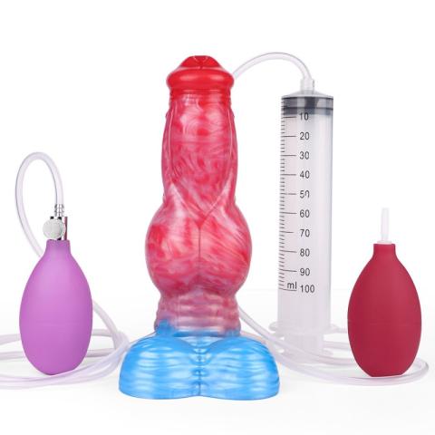 Squirting Inflatable Fantasy Dildo - Wild Wolf