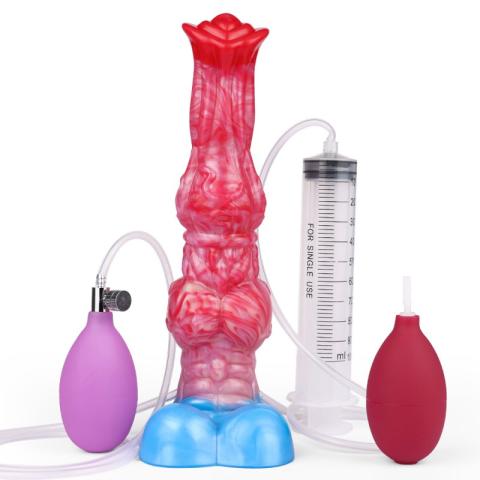 Squirting Inflatable Fantasy Dildo - Horse Dick